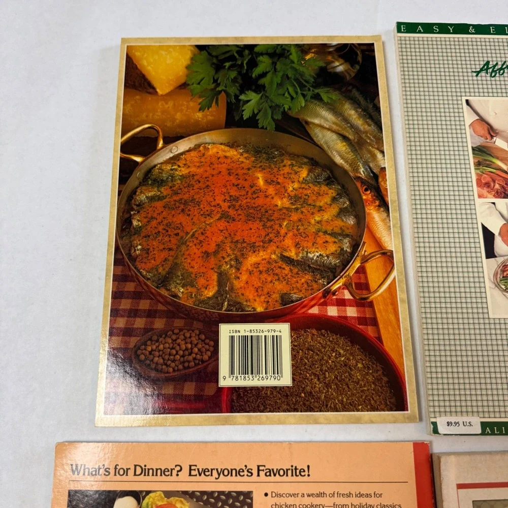 Vintage Cookbook Lot 4 Sunset Chicken Pasta Fish California Culinary Academy‎